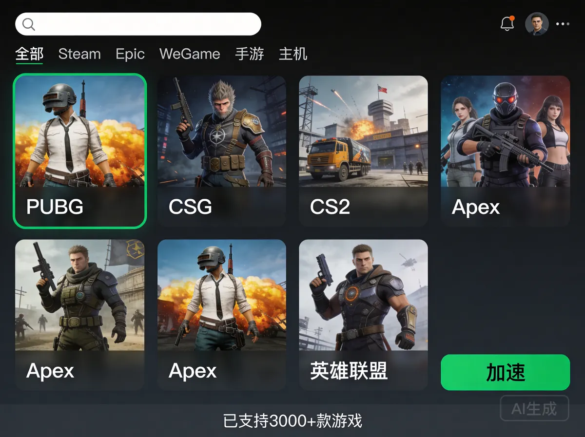 雷神加速器支持游戏列表 - 3000+款游戏加速